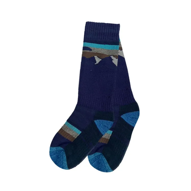 Genetics Kids Snow Socks-INDIGO