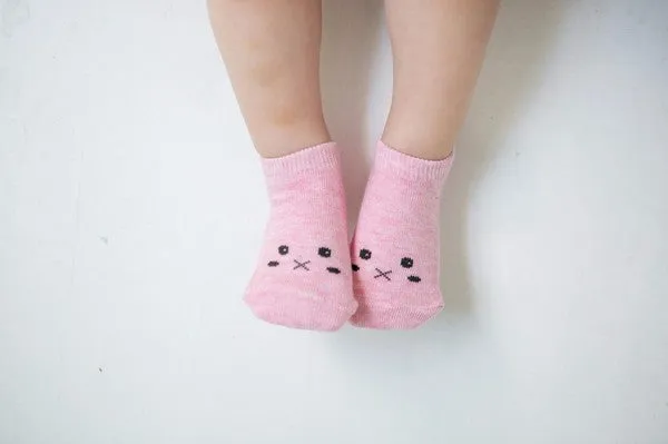 Good Night Ankle Socks (Beige/Blue/Yellow/Pink)