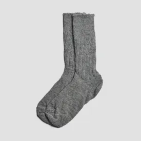 Grey Alpaca Bed Socks