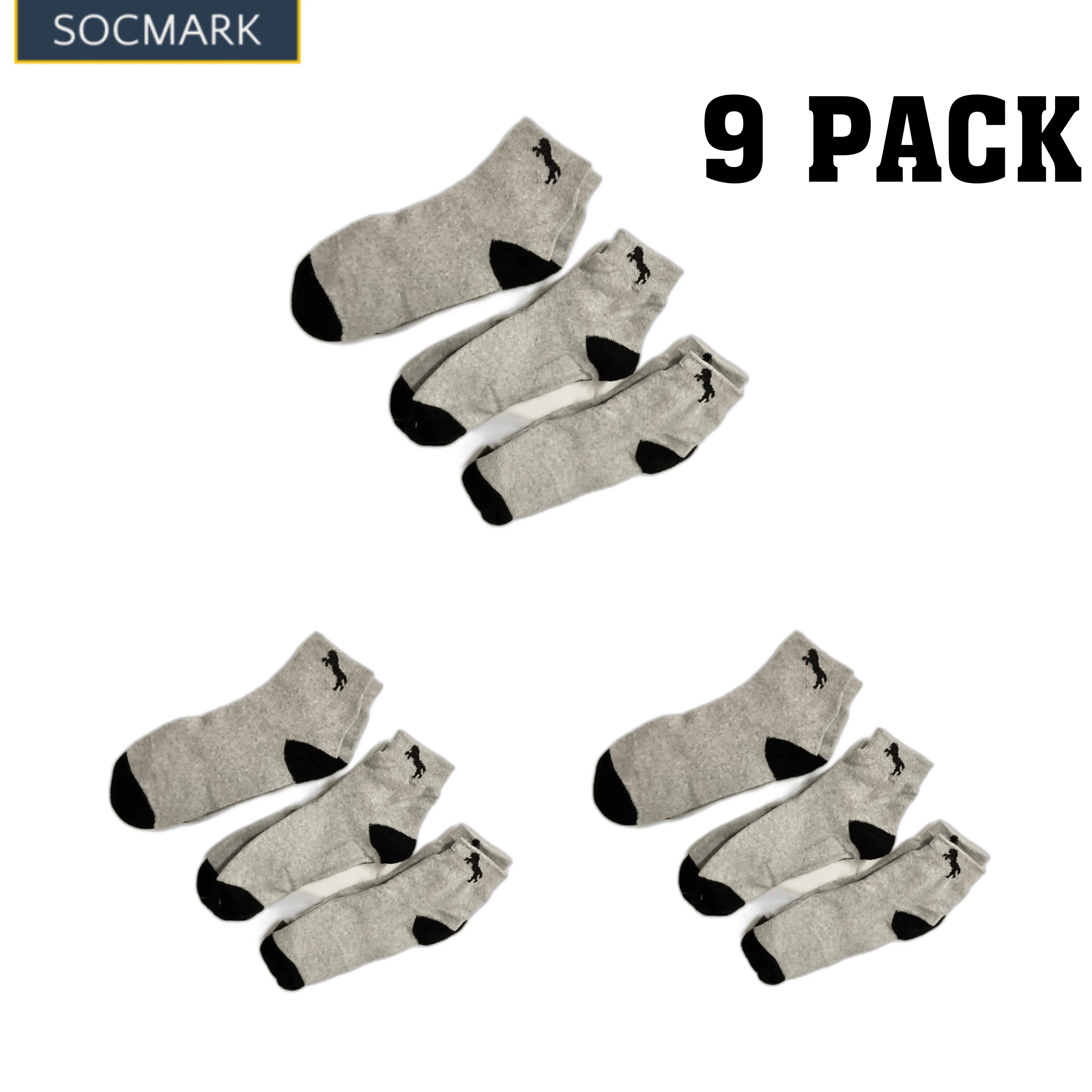 High-Quality Men's Cotton Thermal Socks 9-Pack (Sizes 9-11, 10-13) - Winter Warmth