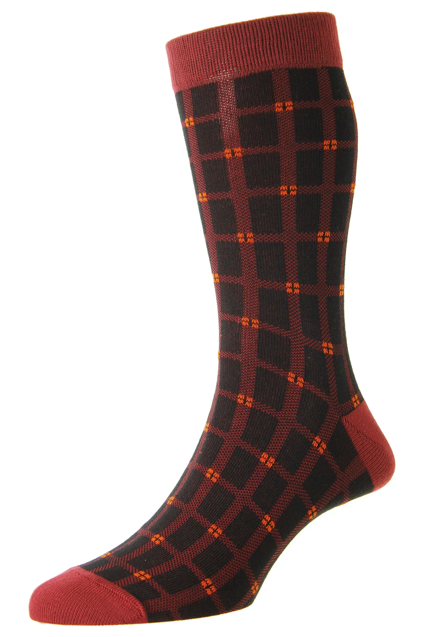 Hj Elmfield Windowpane Socks R