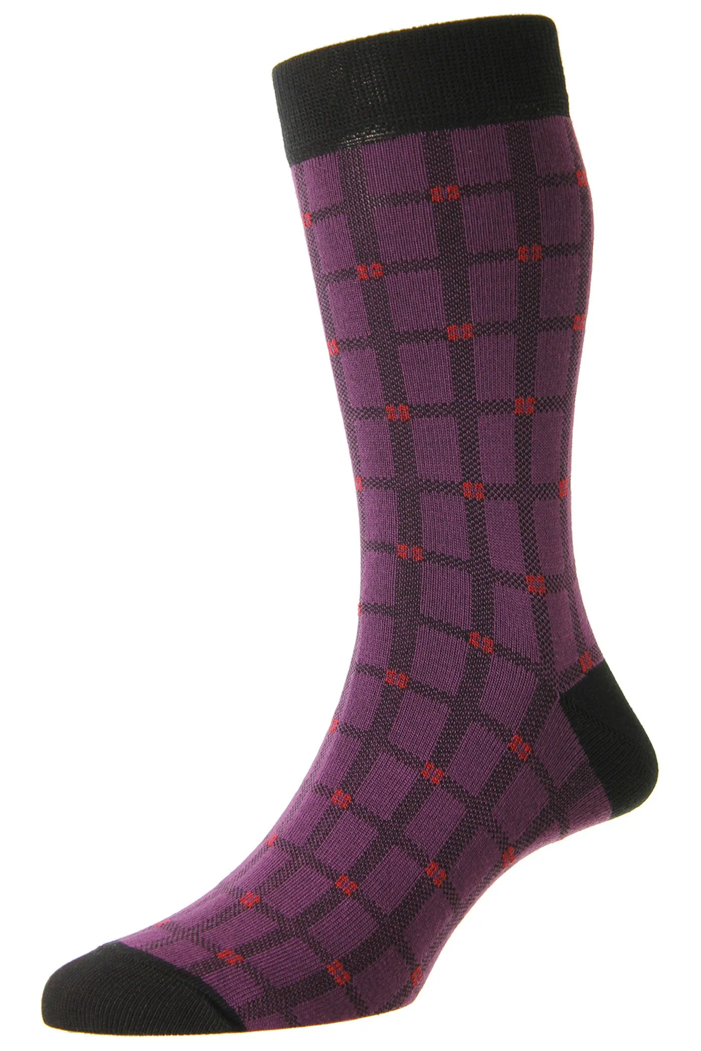 Hj Elmfield Windowpane Socks R