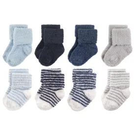 Hudson Baby Cotton Rich Newborn and Terry Socks, Boy Stripe