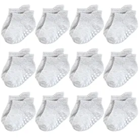 Hudson Baby Non-Skid No-Show Socks, Gray