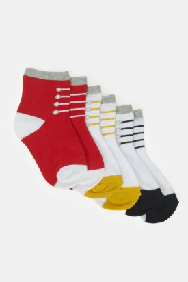 Infant Boys And White Striped Socks (3 Pairs)