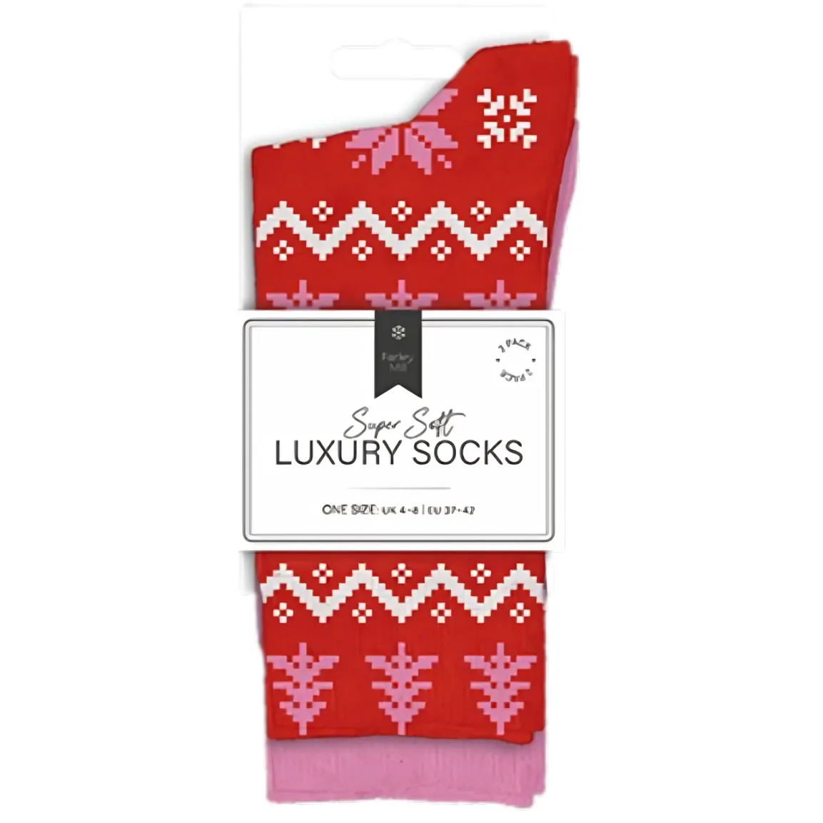 Ladies Christmas Luxury Socks, 2 Pack