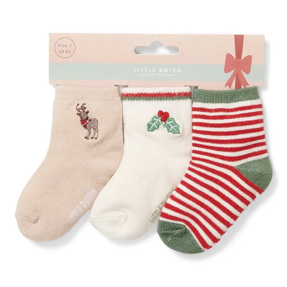 Little Dutch, Christmas Baby Socks, Size 2 ( 0-4 Months)