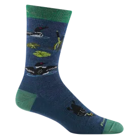 Men's Darn Tough Diver Crew Lightweight Lifestyle Sock-Last Chance Color: Denim