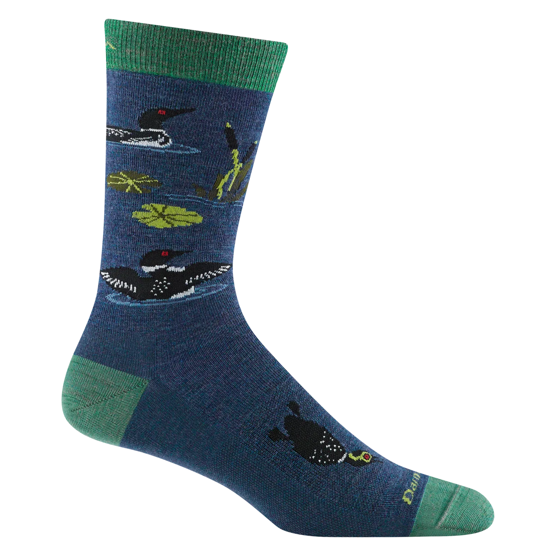 Men's Darn Tough Diver Crew Lightweight Lifestyle Sock-Last Chance Color: Denim