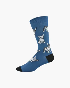 MENS FRENCH TERRIER BAMBOO SOCK - KING SIZE ONLY