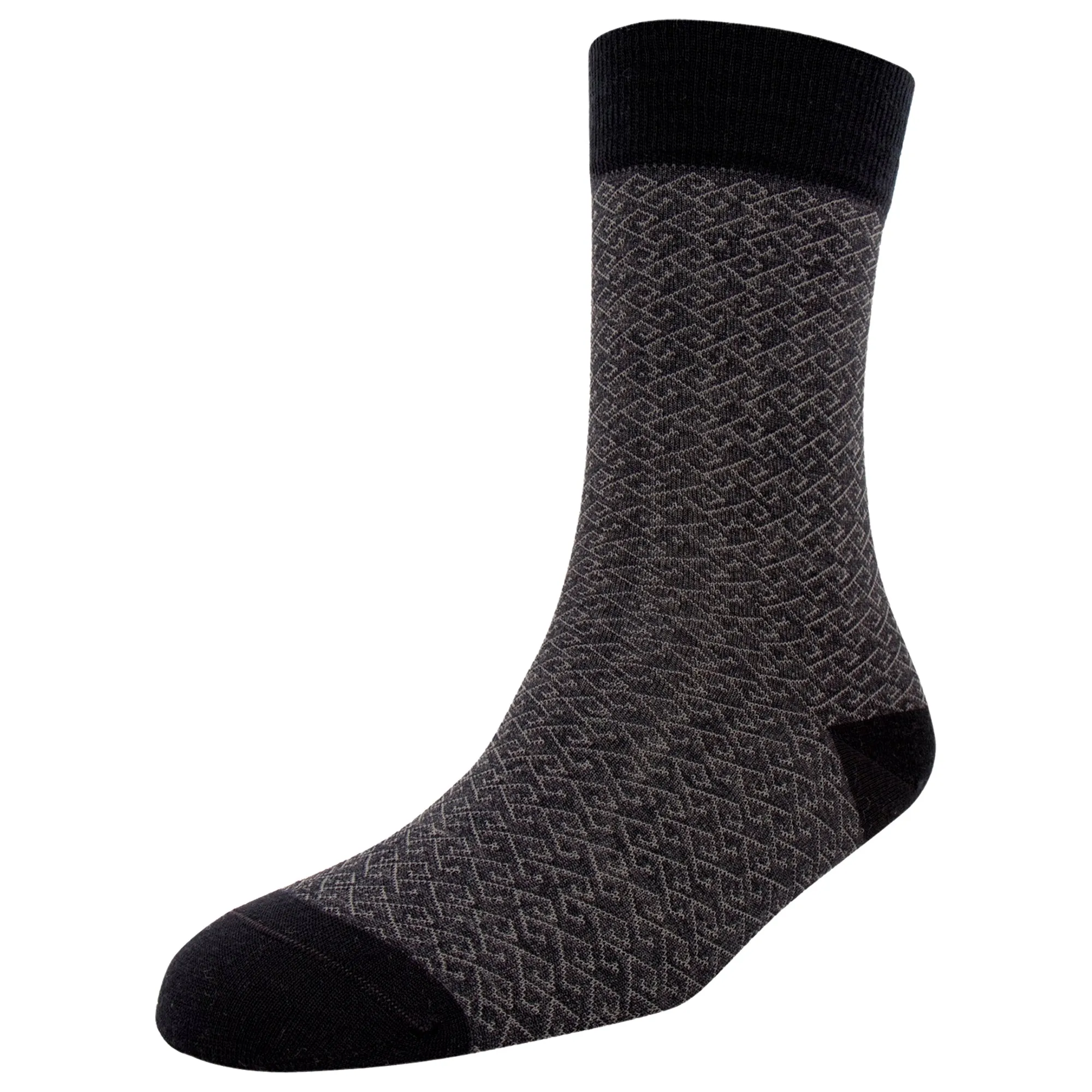 Men's Merino Wool Abstract Fashion Standard Length Socks