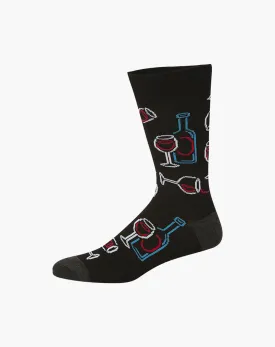 MENS RED WINE BAMBOO SOCKS