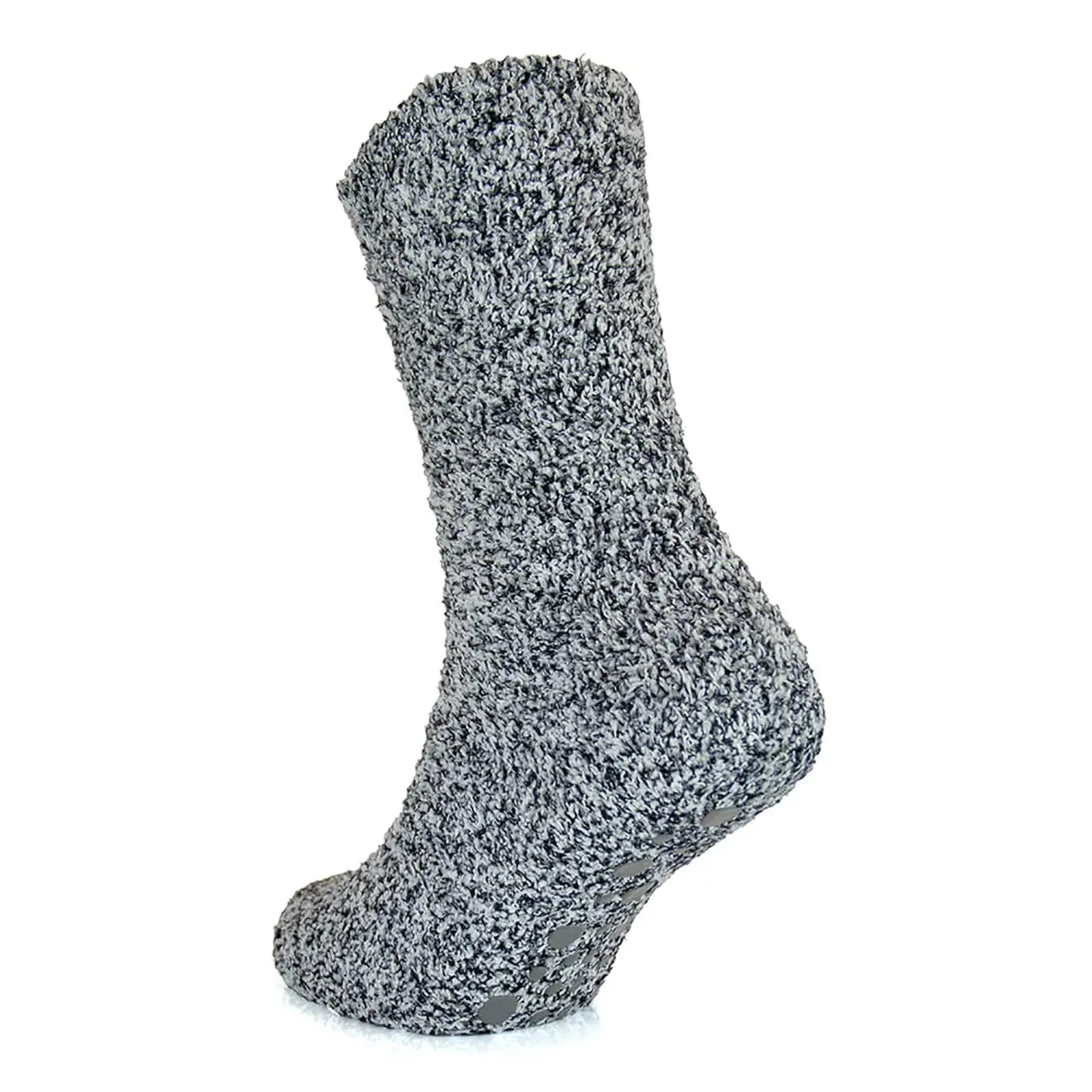 Mens Slipper Socks Premium Quality Grey With Grippers UK 7-11