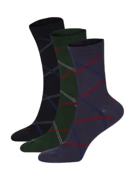 Multicolour Striped Full Length Socks (Pack of 3)