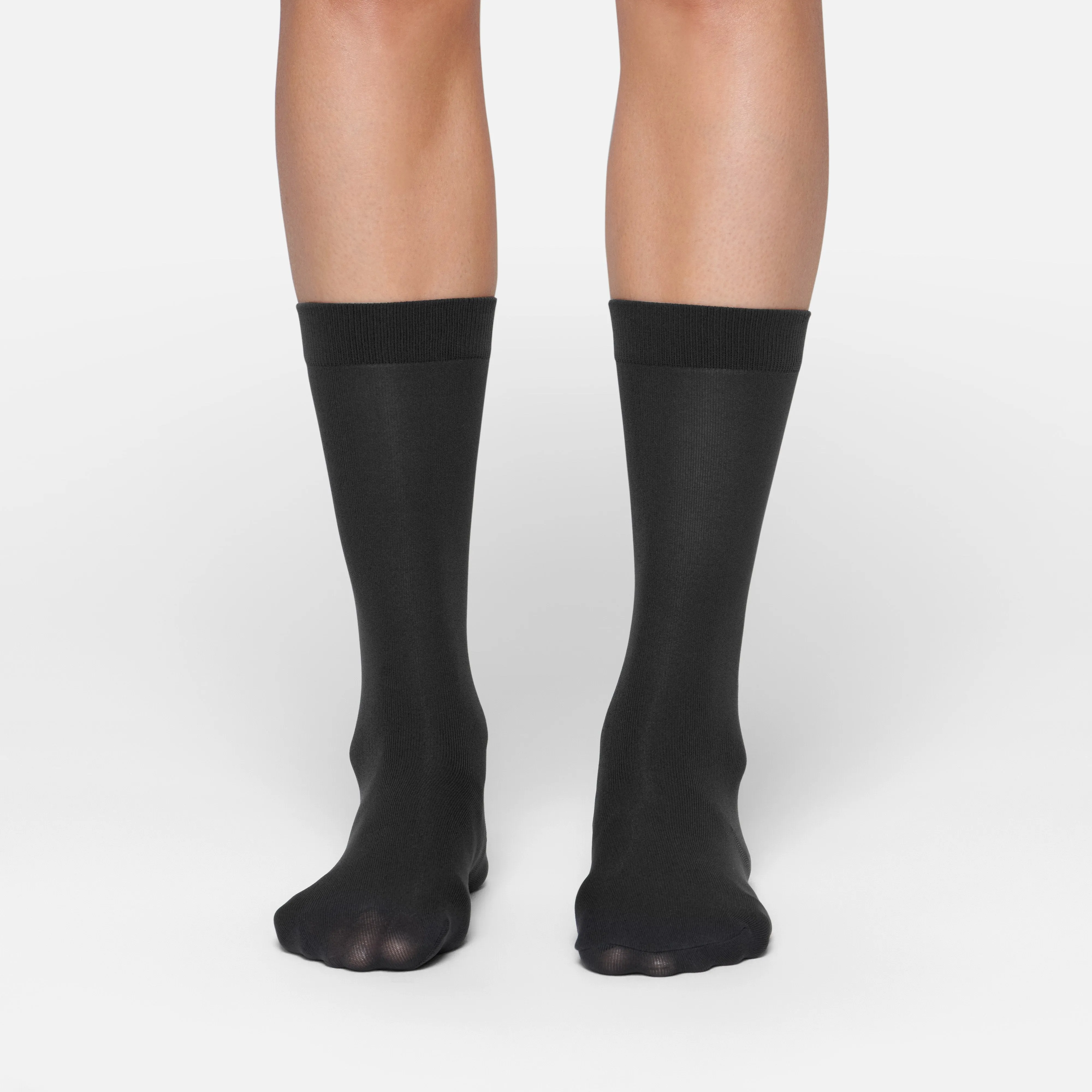 NYLON HOSIERY CREW SOCK | ONYX