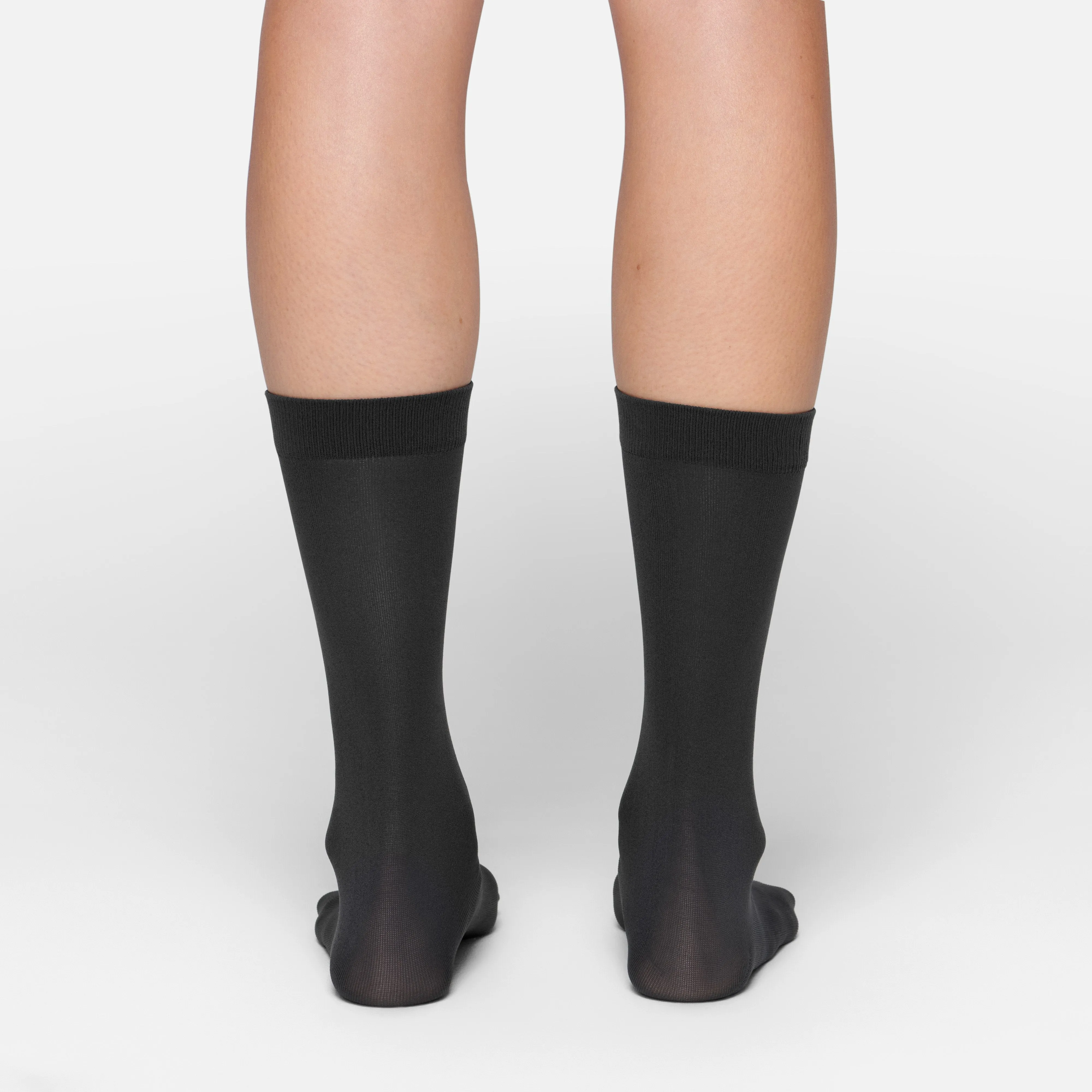 NYLON HOSIERY CREW SOCK | ONYX