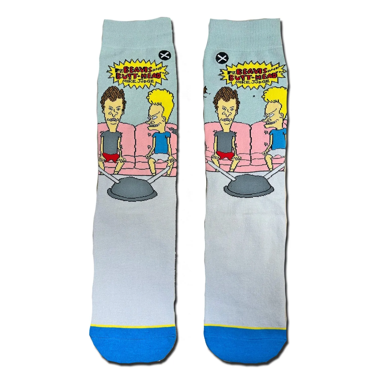 Odd Sox Men's Crew Socks - Beavis & Butthead Couch