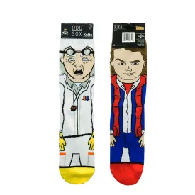 Odd Sox Men's Crew Socks - Doc & Marty (Back to the Future)