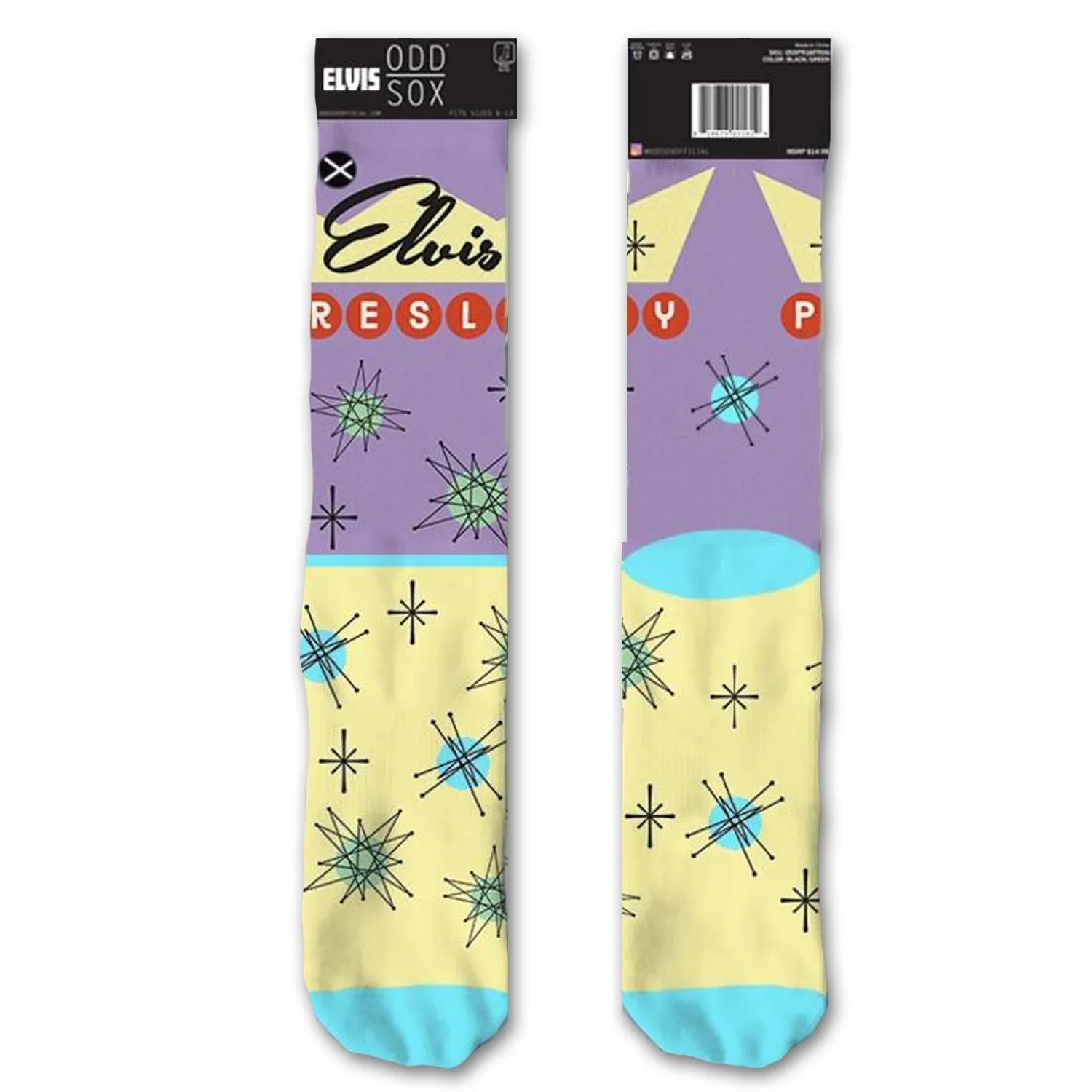 Odd Sox Men's Crew Socks - Elvis Retro