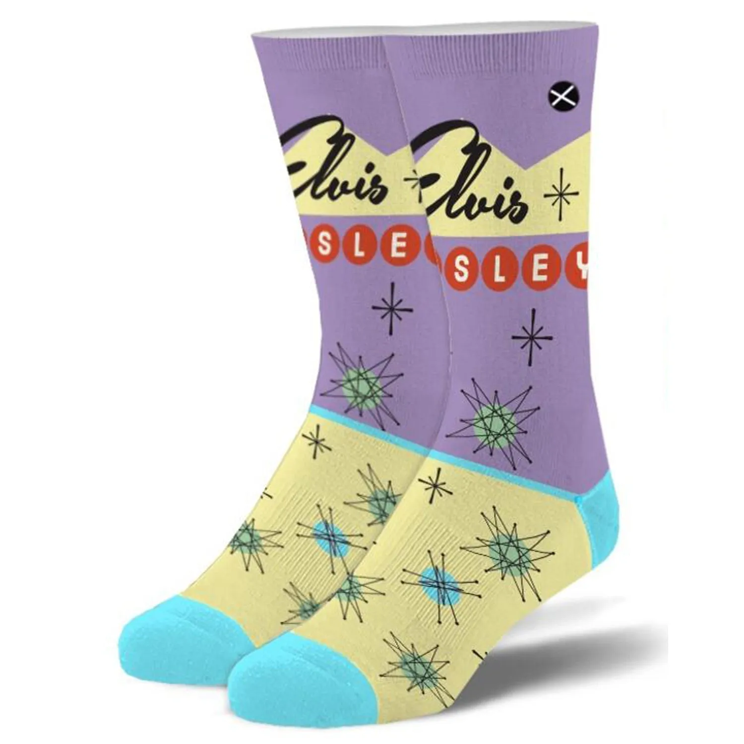 Odd Sox Men's Crew Socks - Elvis Retro