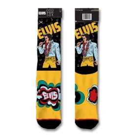 Odd Sox Men's Crew Socks - Elvis Rock N Roll