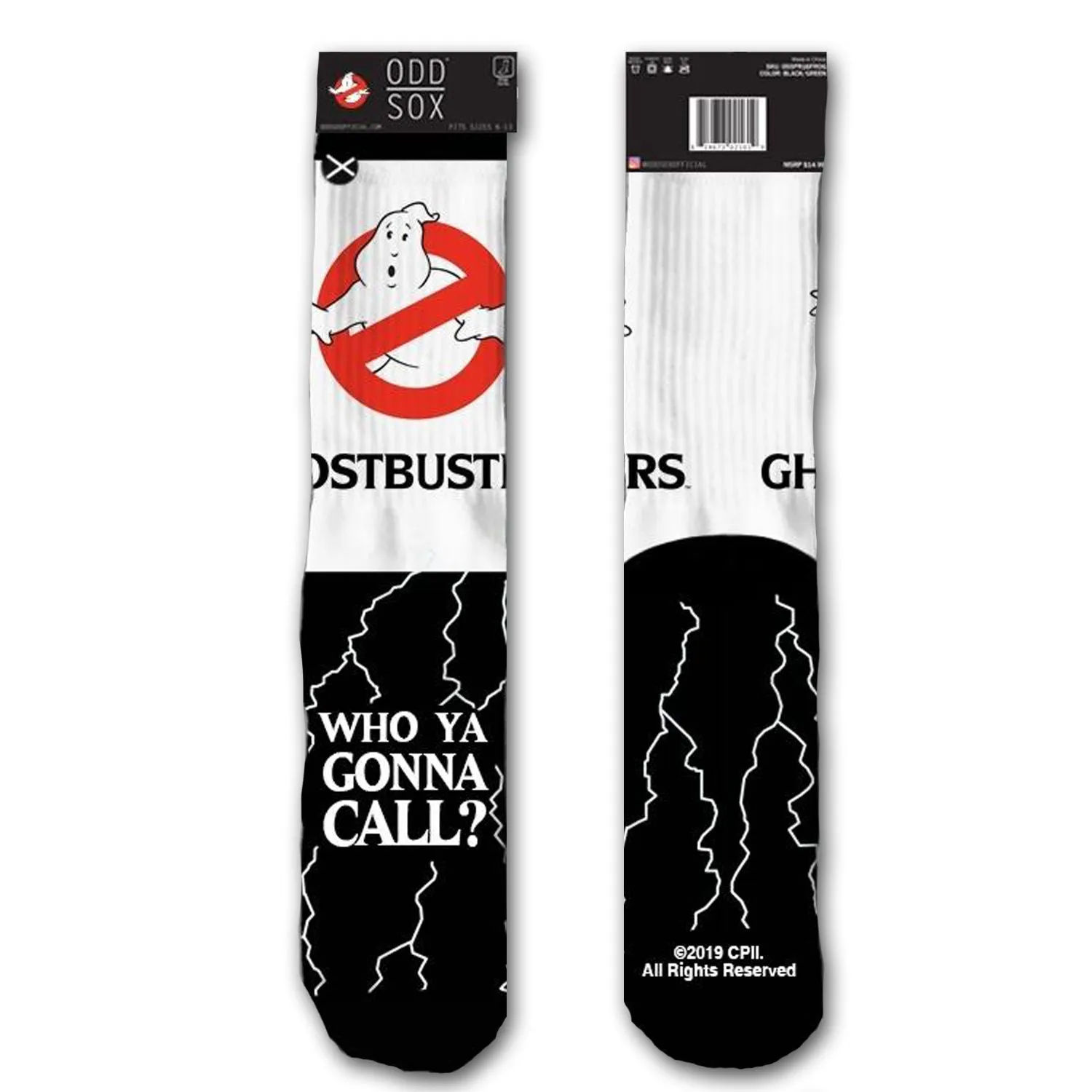 Odd Sox Men's Crew Socks - Ghostbusters Shock