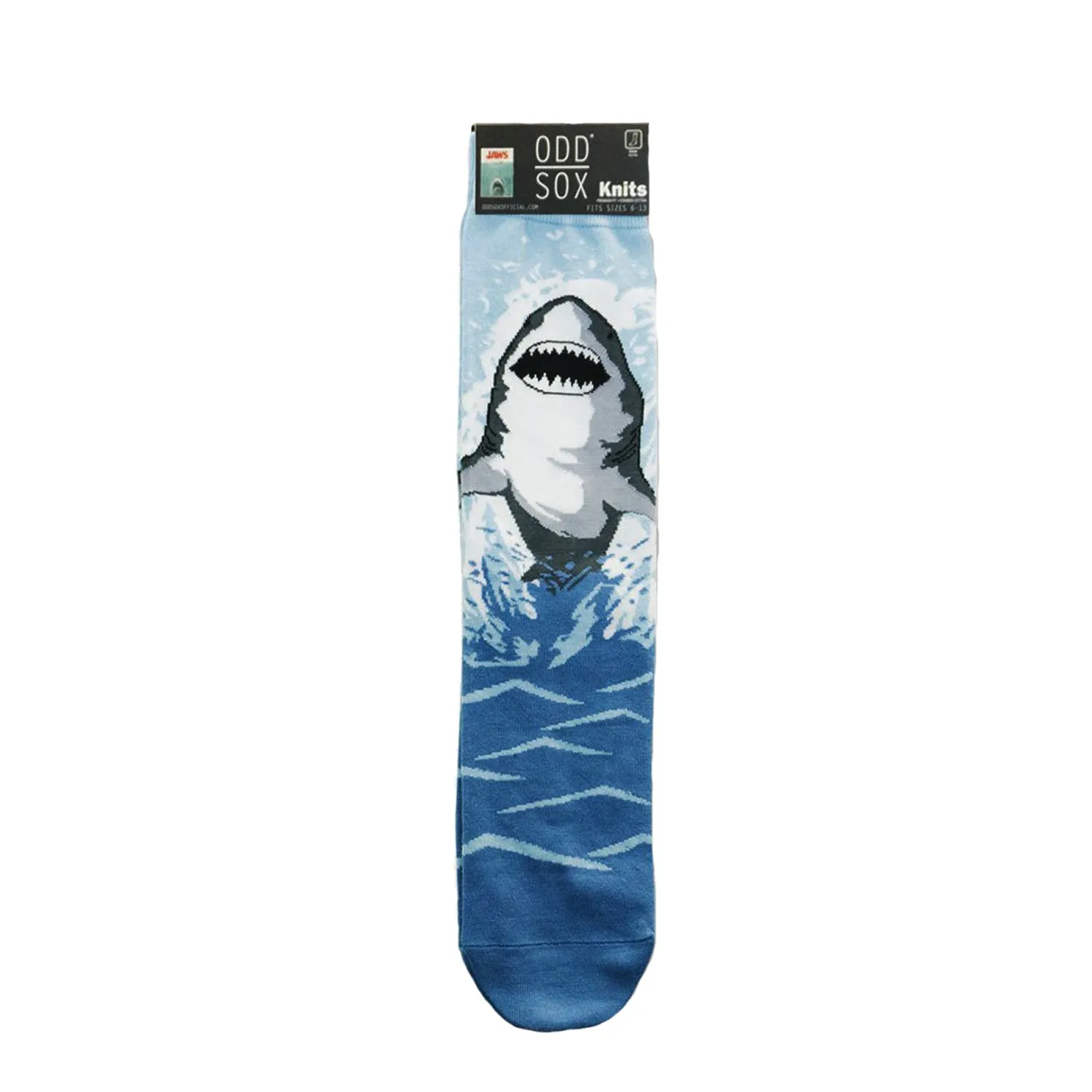 Odd Sox Men's Crew Socks - Great White (Jaws)