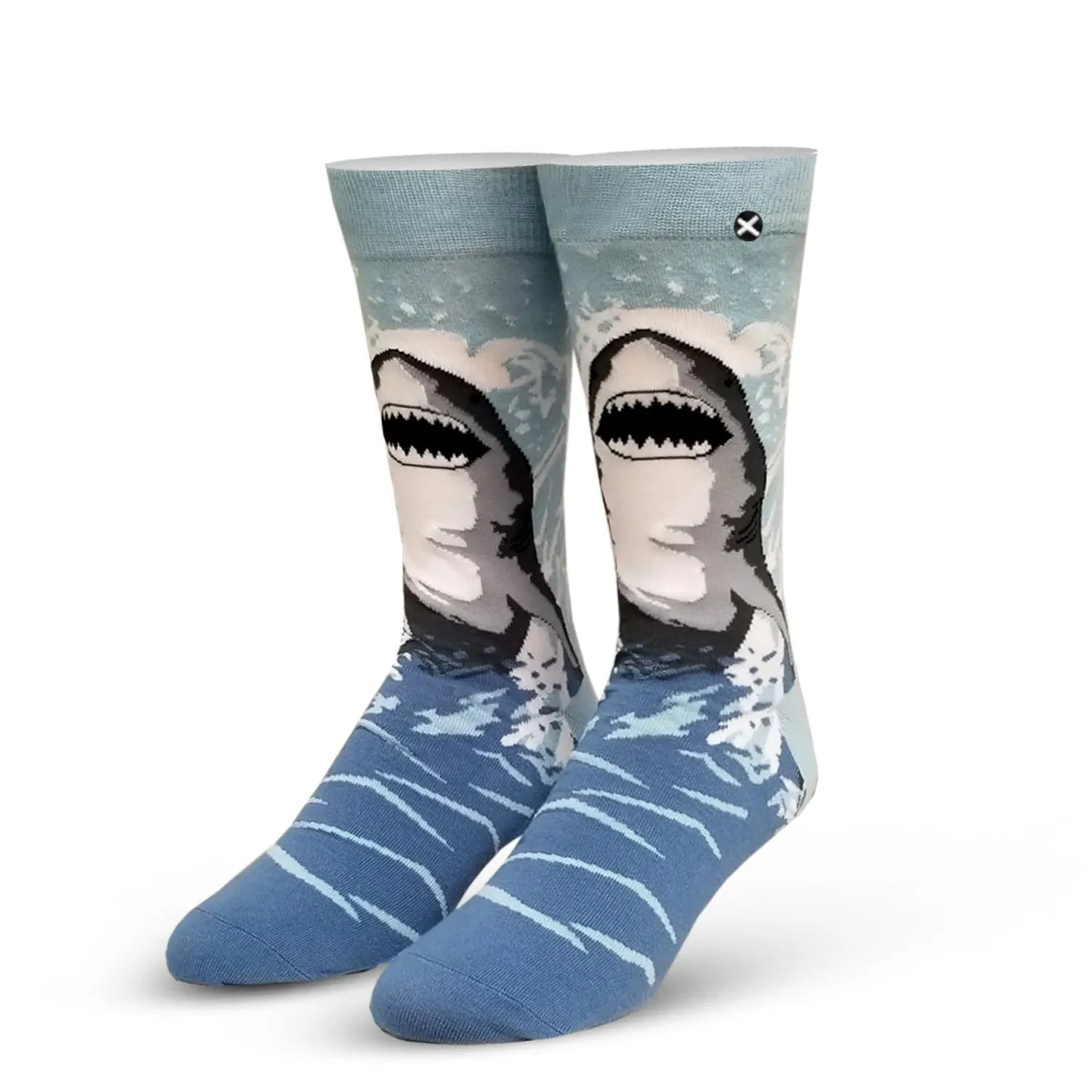 Odd Sox Men's Crew Socks - Great White (Jaws)