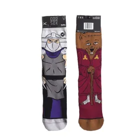 Odd Sox Men's Crew Socks - Splinter & Shredder (TMNT)