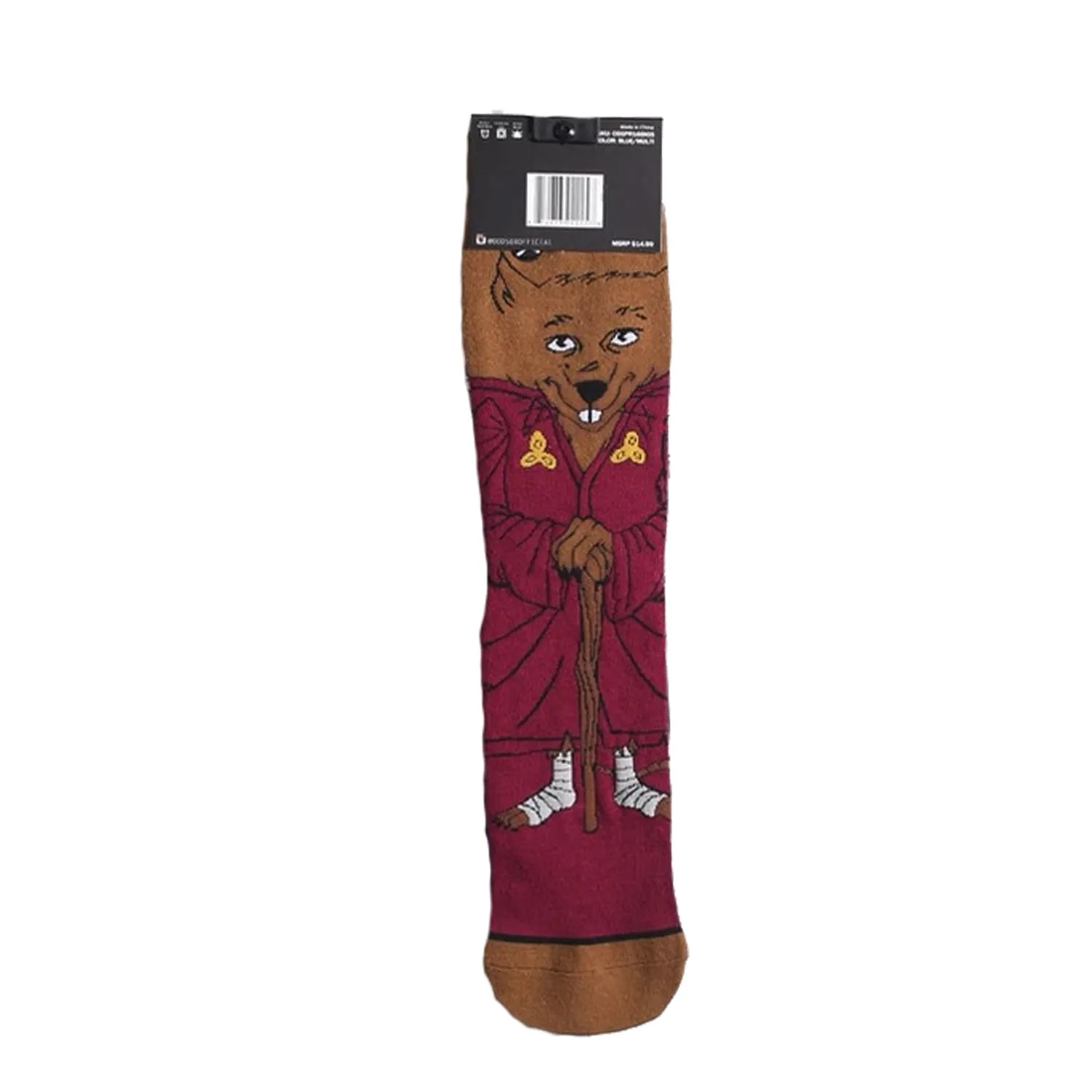 Odd Sox Men's Crew Socks - Splinter & Shredder (TMNT)