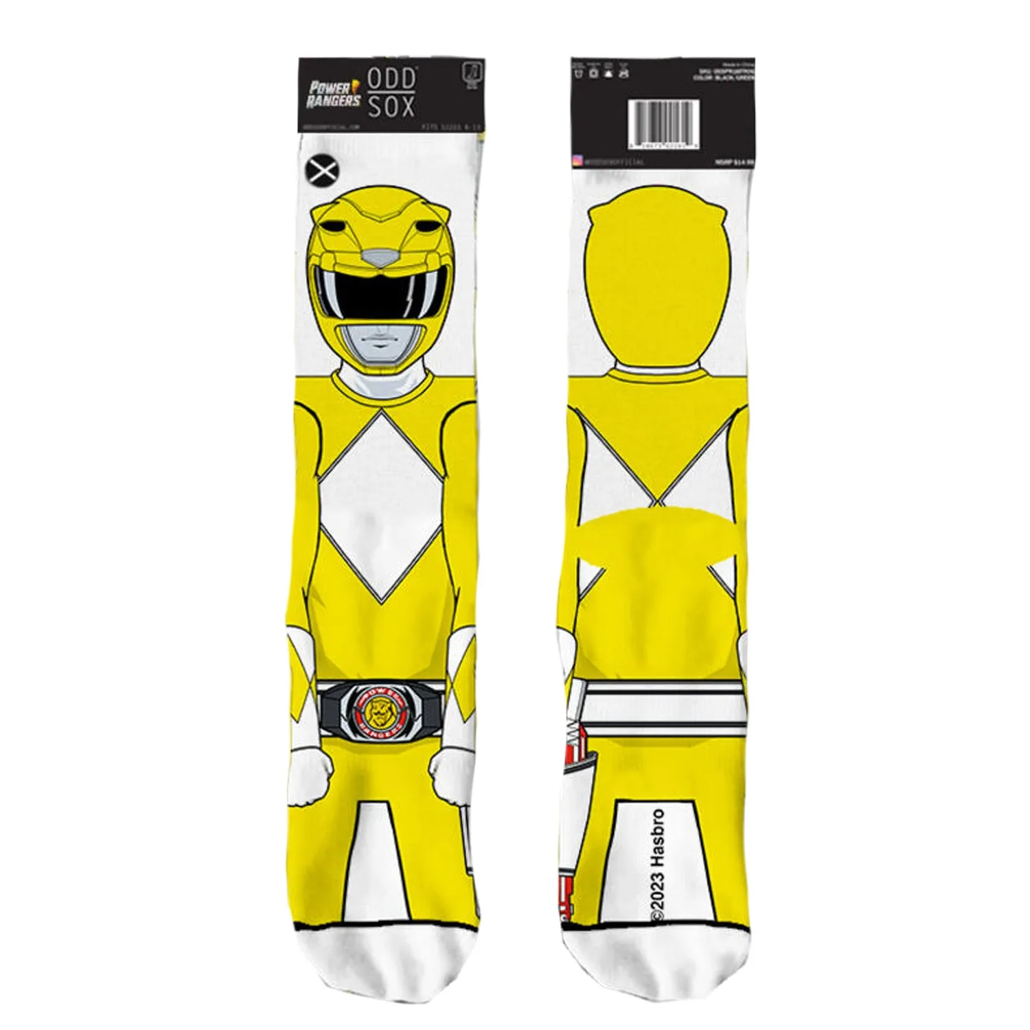 Odd Sox Men's Crew Socks - Yellow Ranger