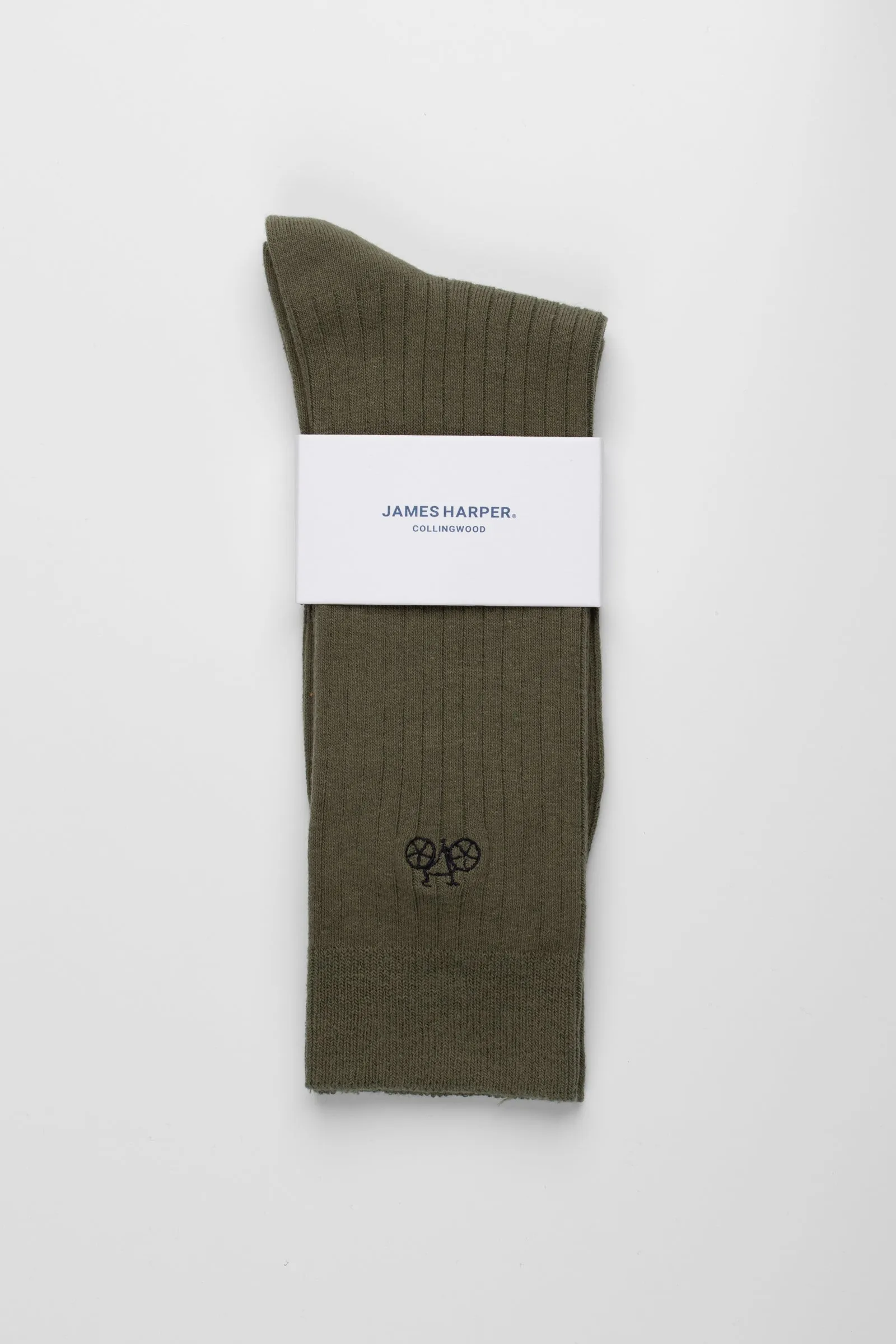 Olive Rib Socks