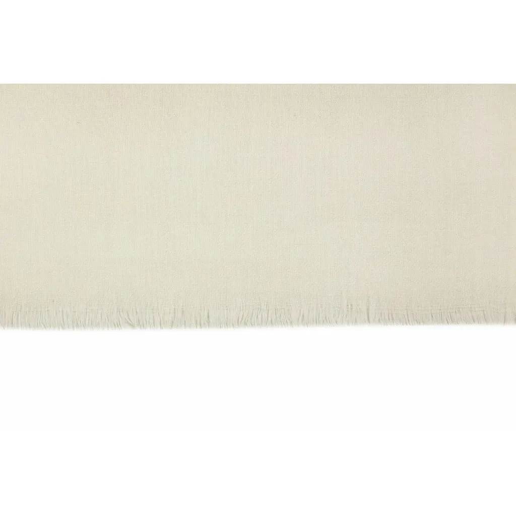 Pearl White Wool Lightweight Scarf