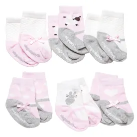 Pink Cutie Cotton Baby Socks 6Pk