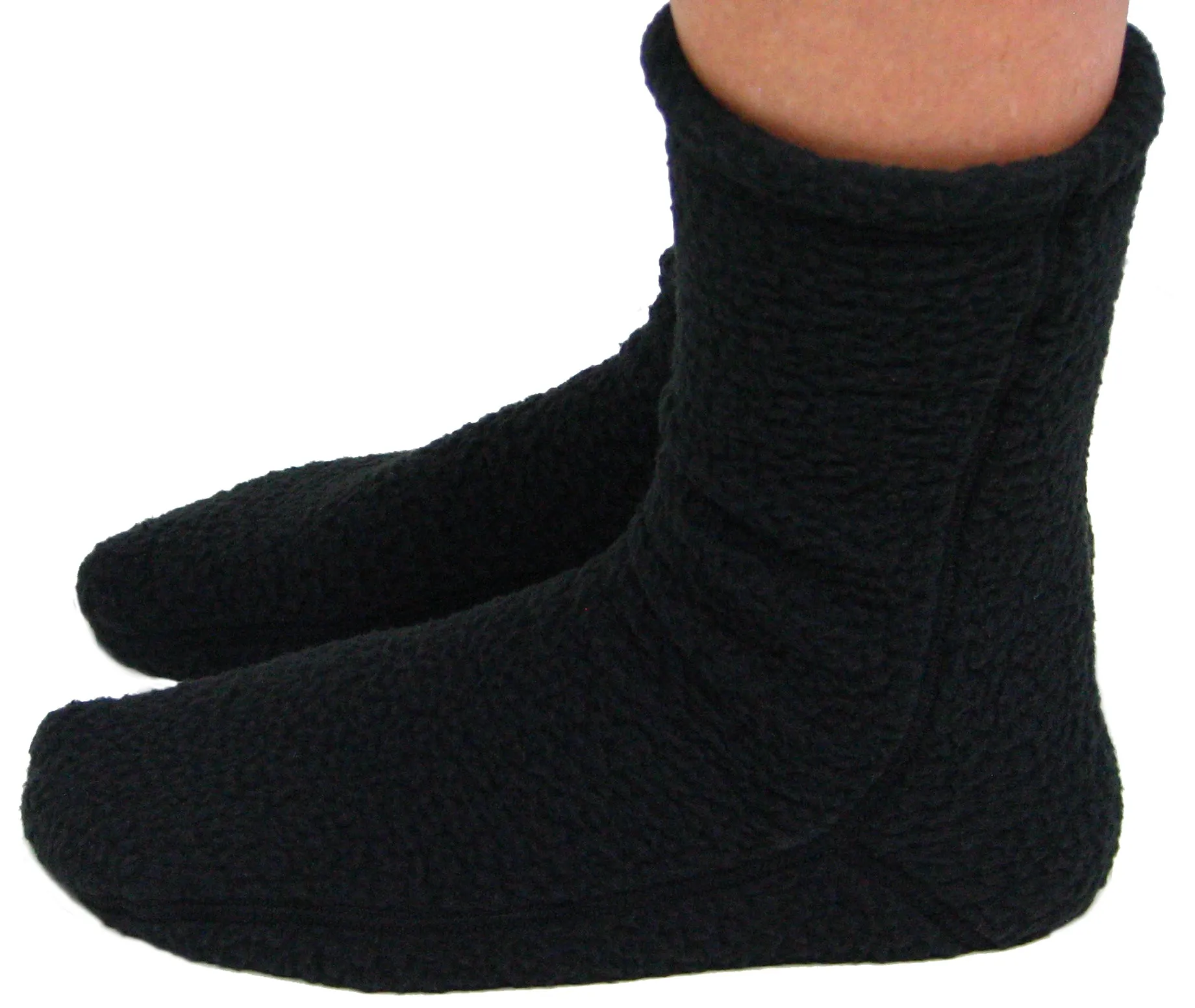 Polar Feet SUPER STRETCHY Fleece Socks - Black