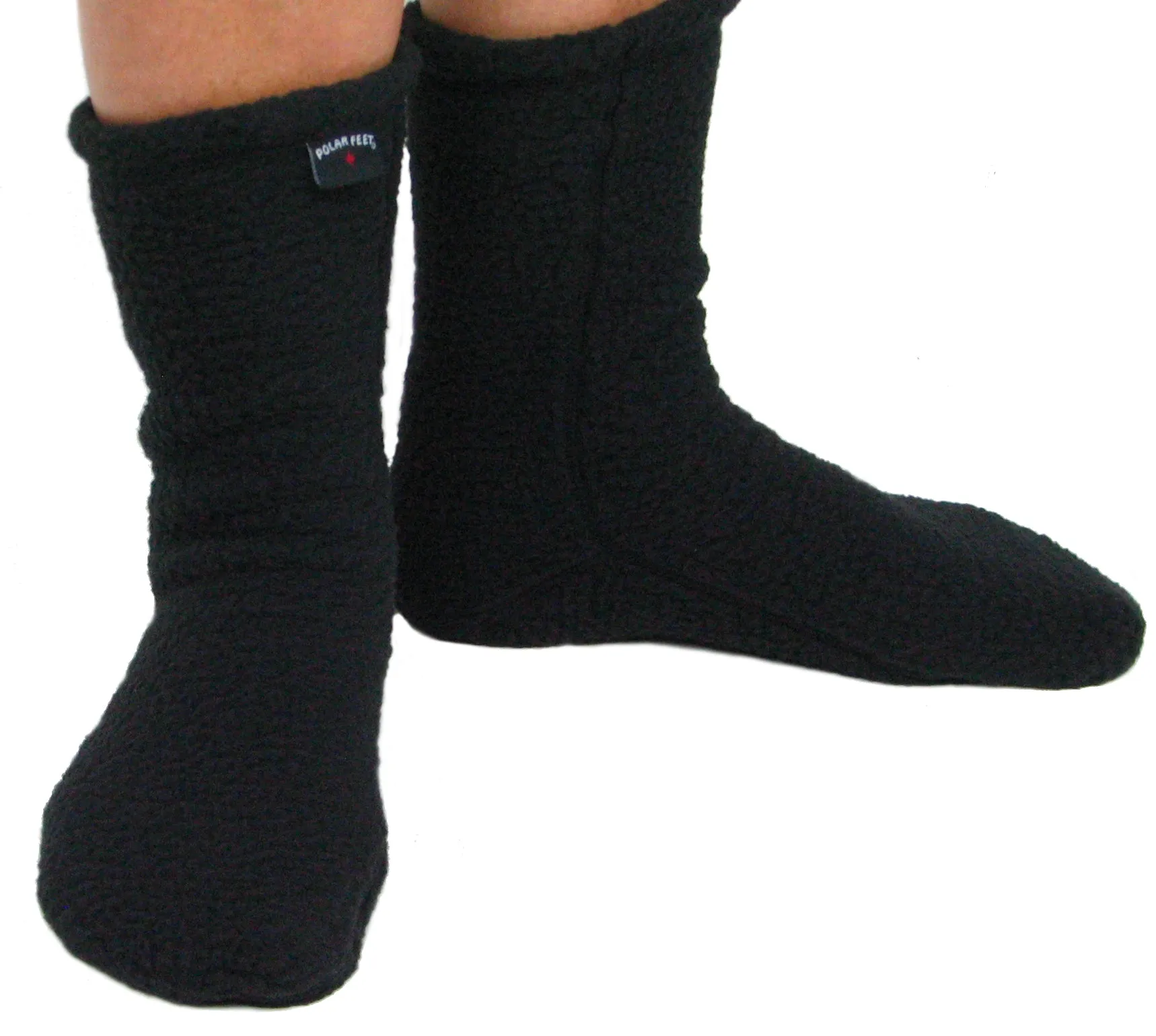 Polar Feet SUPER STRETCHY Fleece Socks - Black