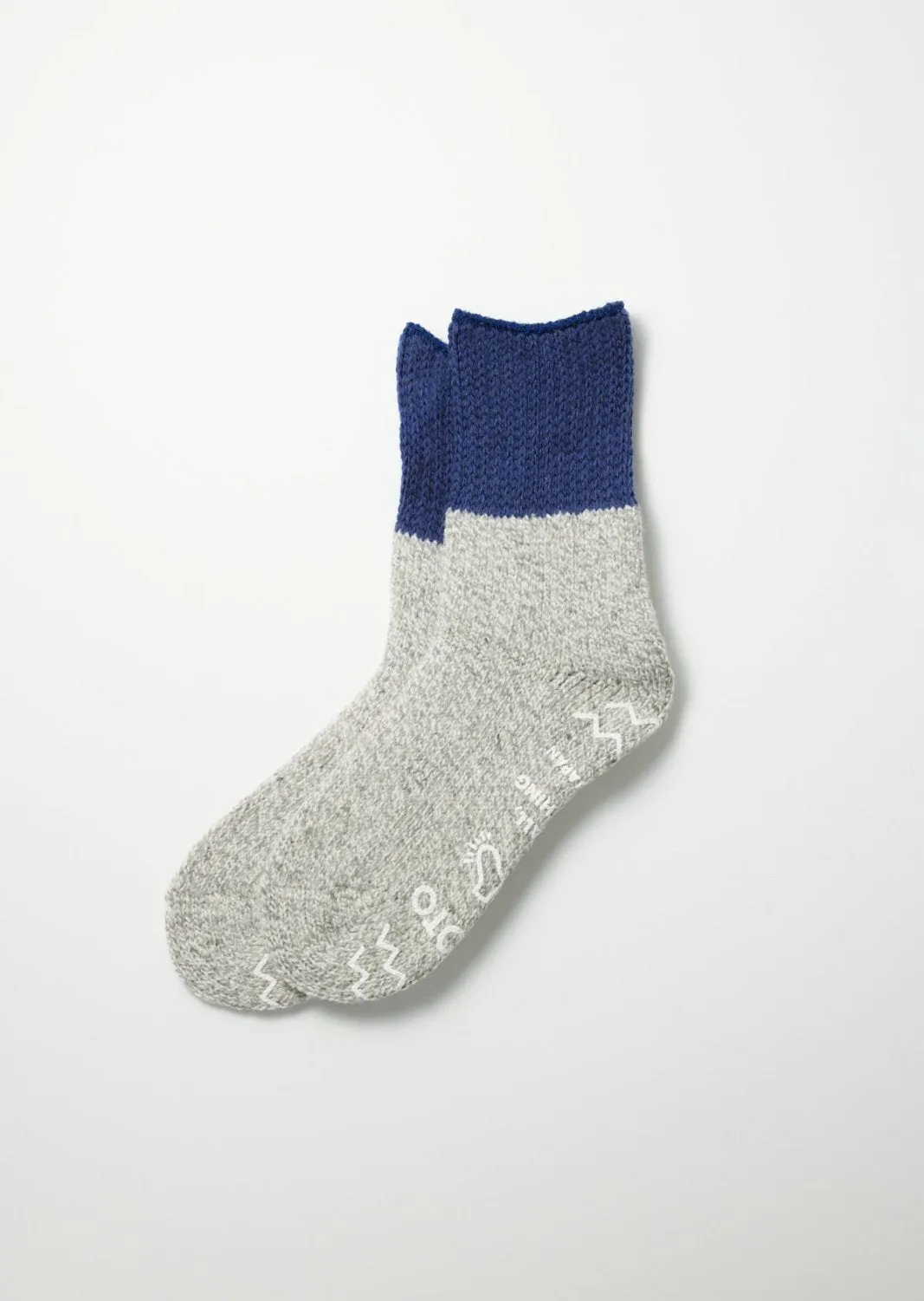 R1486 Retro Winter Room Socks Blue/Gray