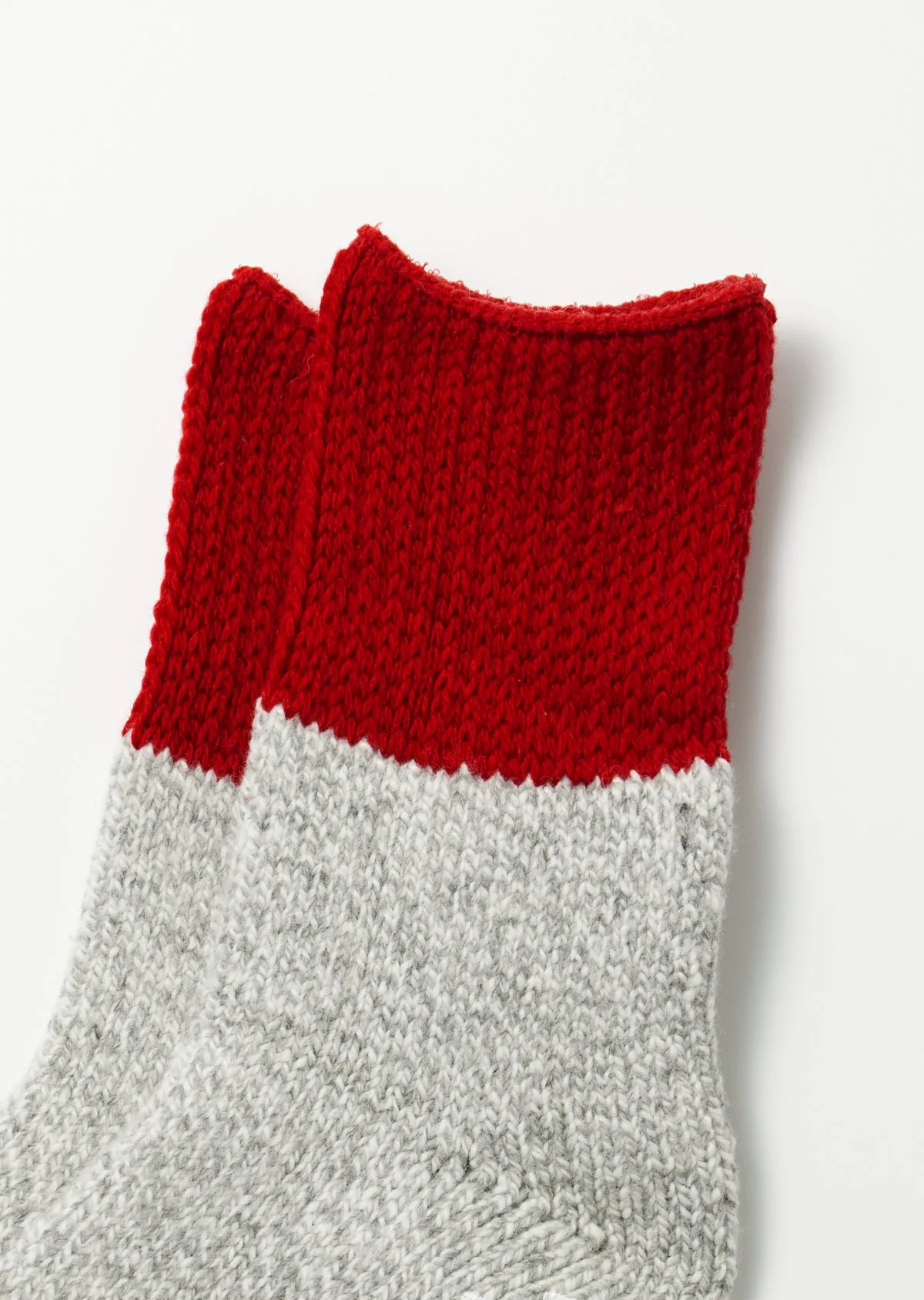 R1486 Retro Winter Room Socks Red/Gray