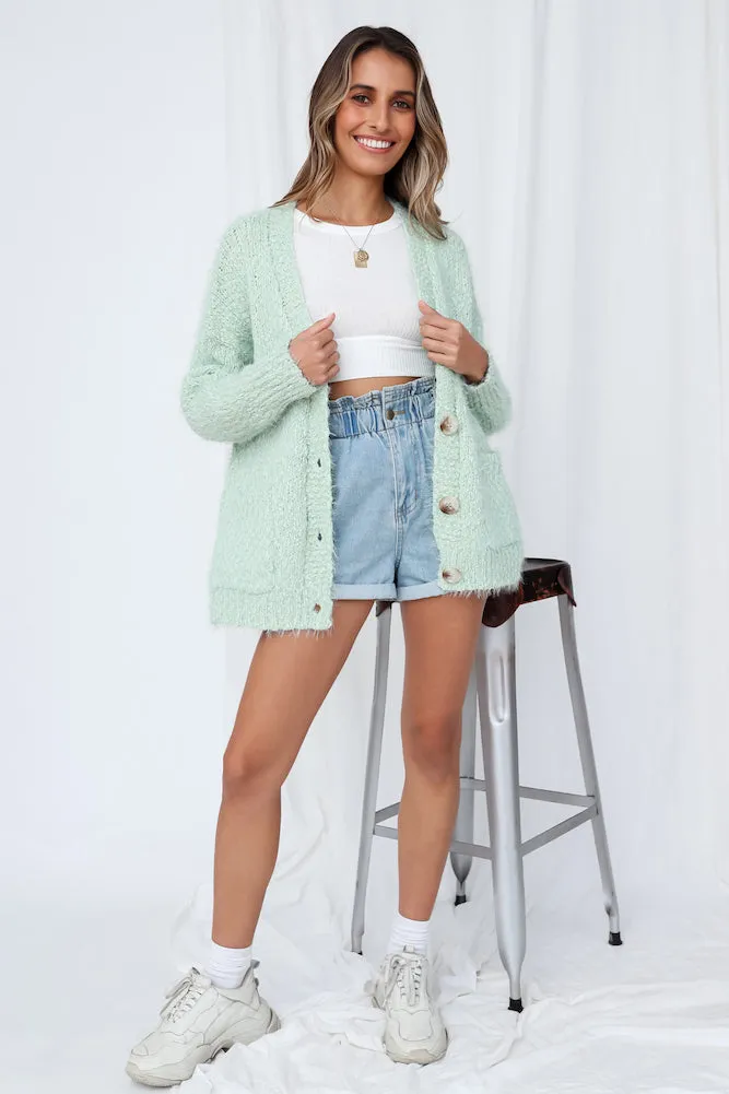 Roman Towns Knit Cardigan Mint