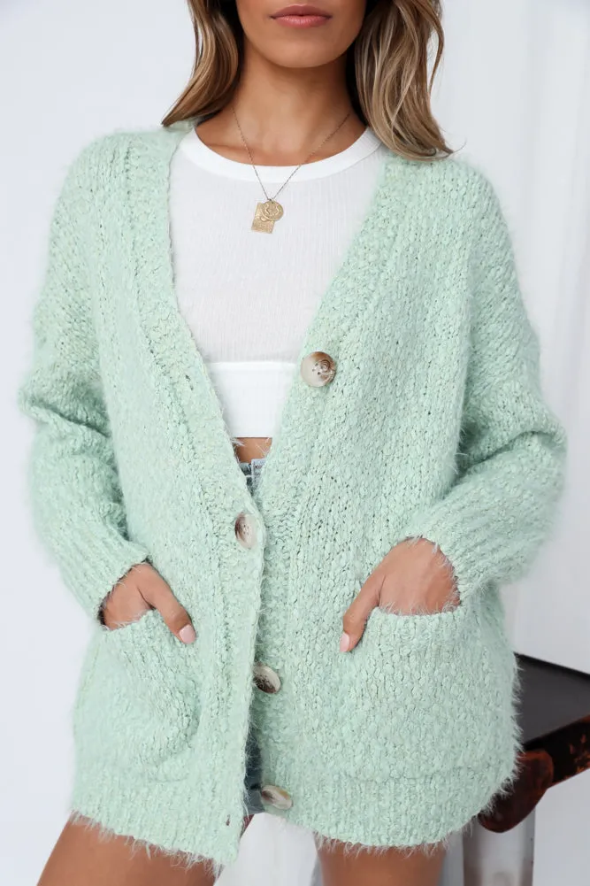 Roman Towns Knit Cardigan Mint