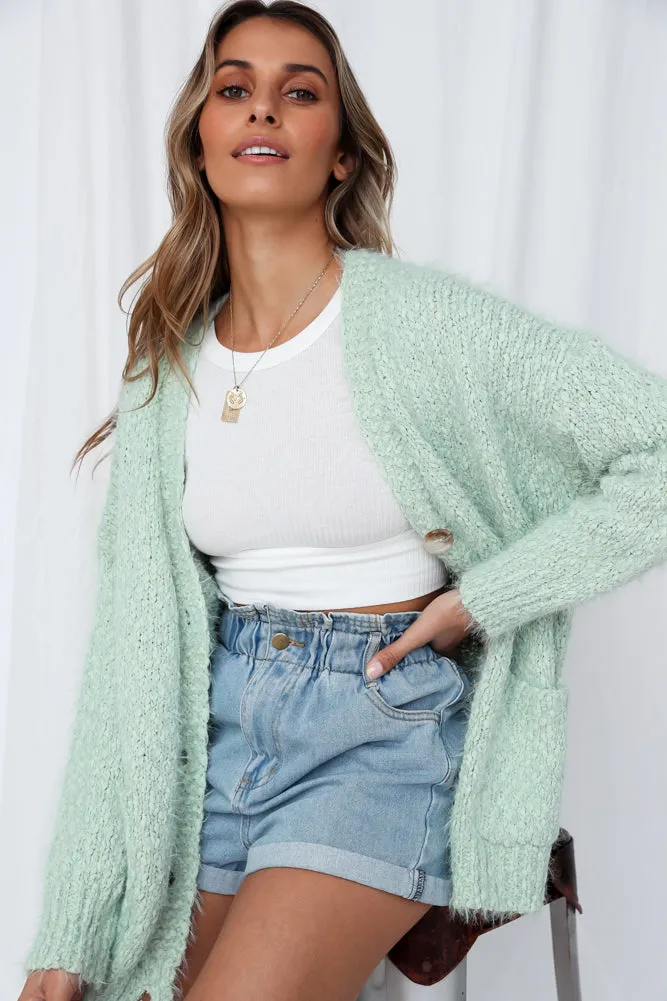 Roman Towns Knit Cardigan Mint