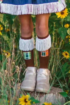 Scarecrow Costume Knee High Socks