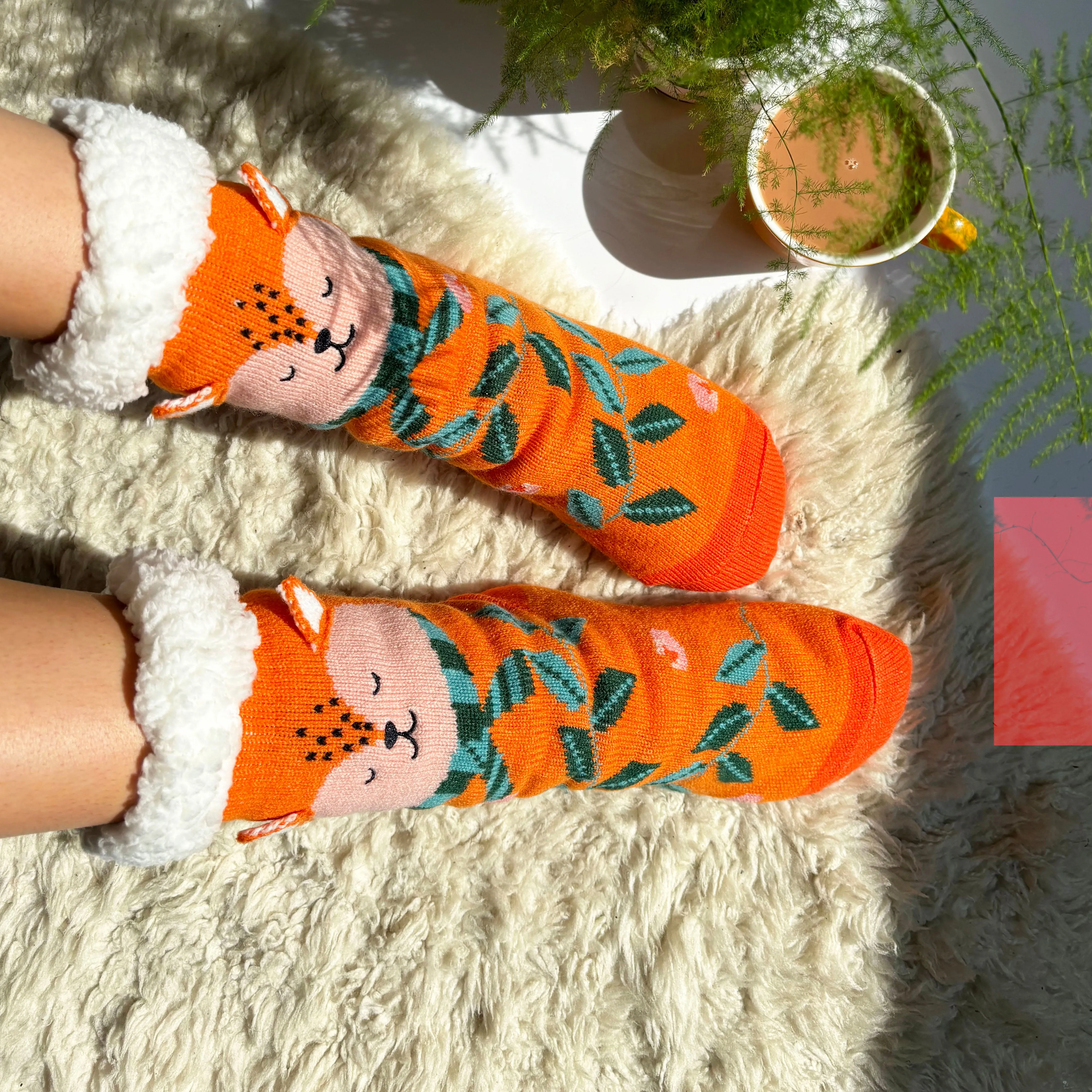 Secret Garden Fox Slipper Socks