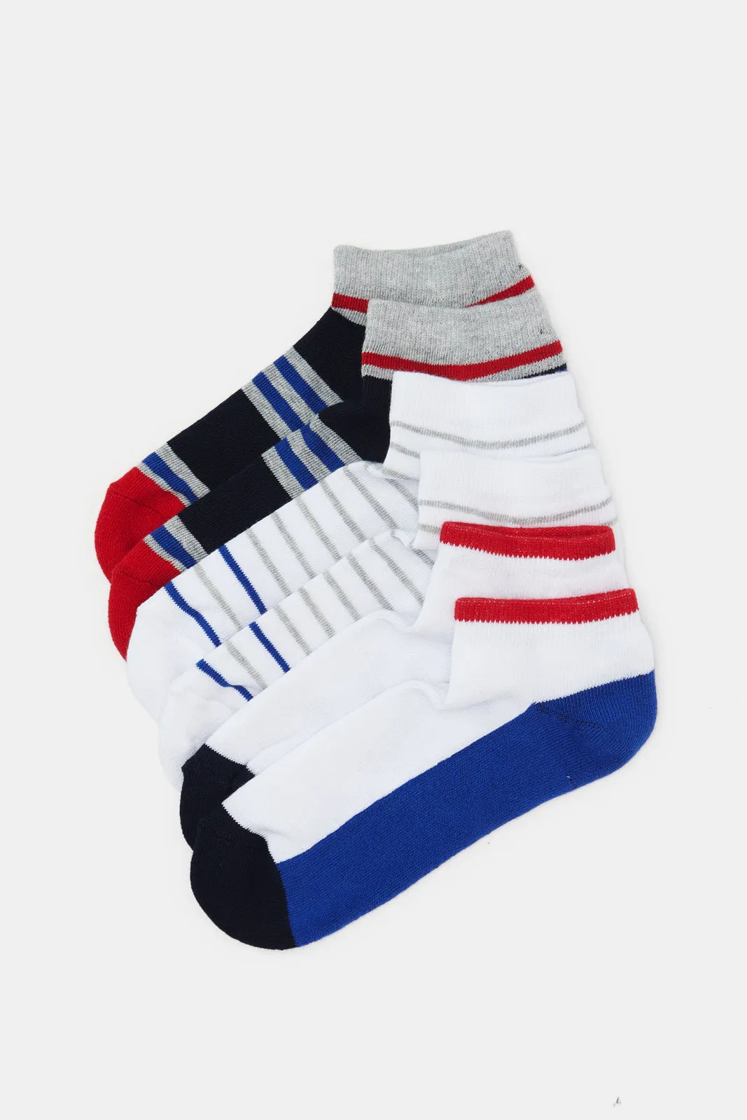 Senior Boys Assorted Printed Ankle Length Socks (3 Pairs)