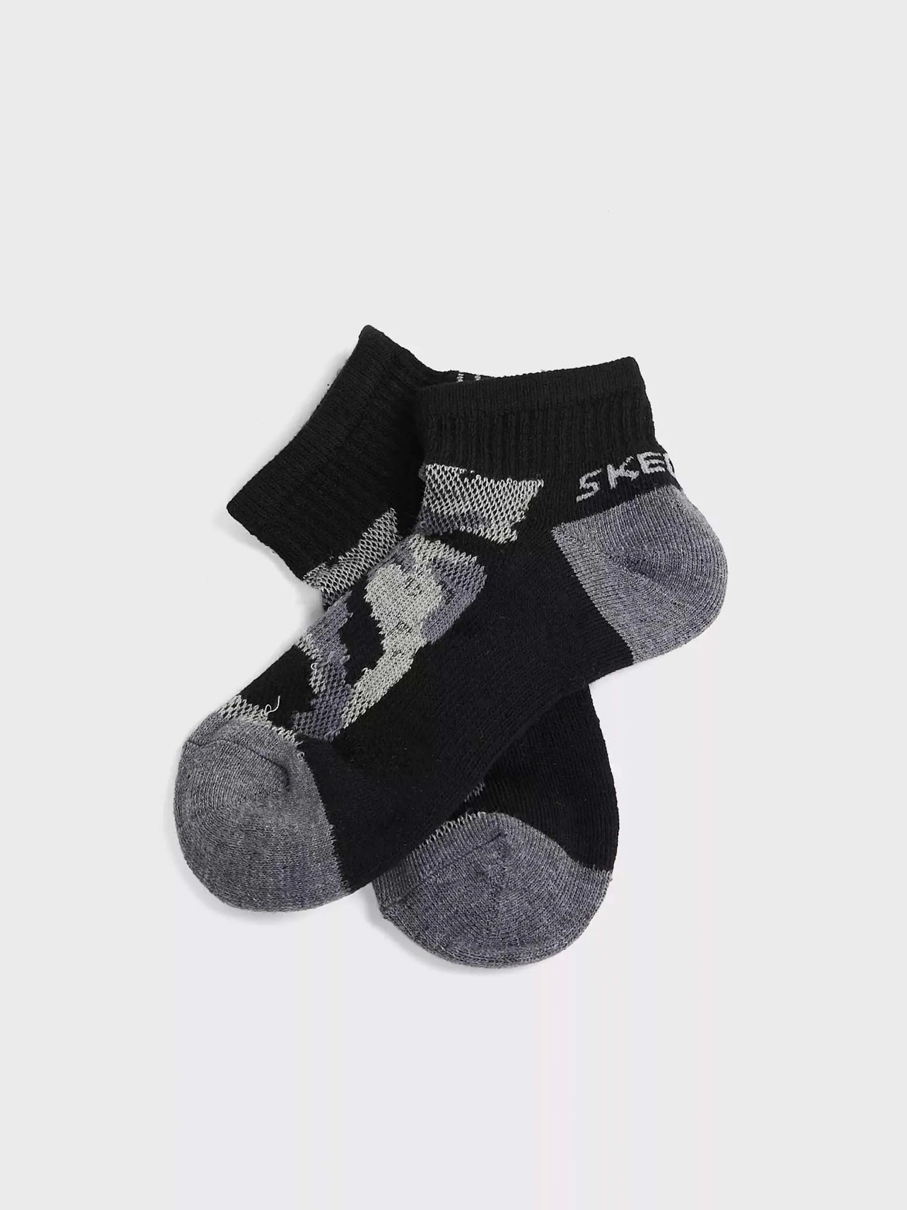 Skechers Boys 6 Pack 1/2 Terry Qtr Crew Socks