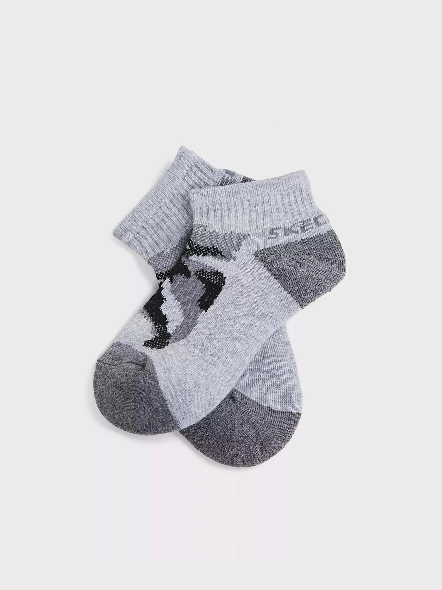 Skechers Boys 6 Pack 1/2 Terry Qtr Crew Socks