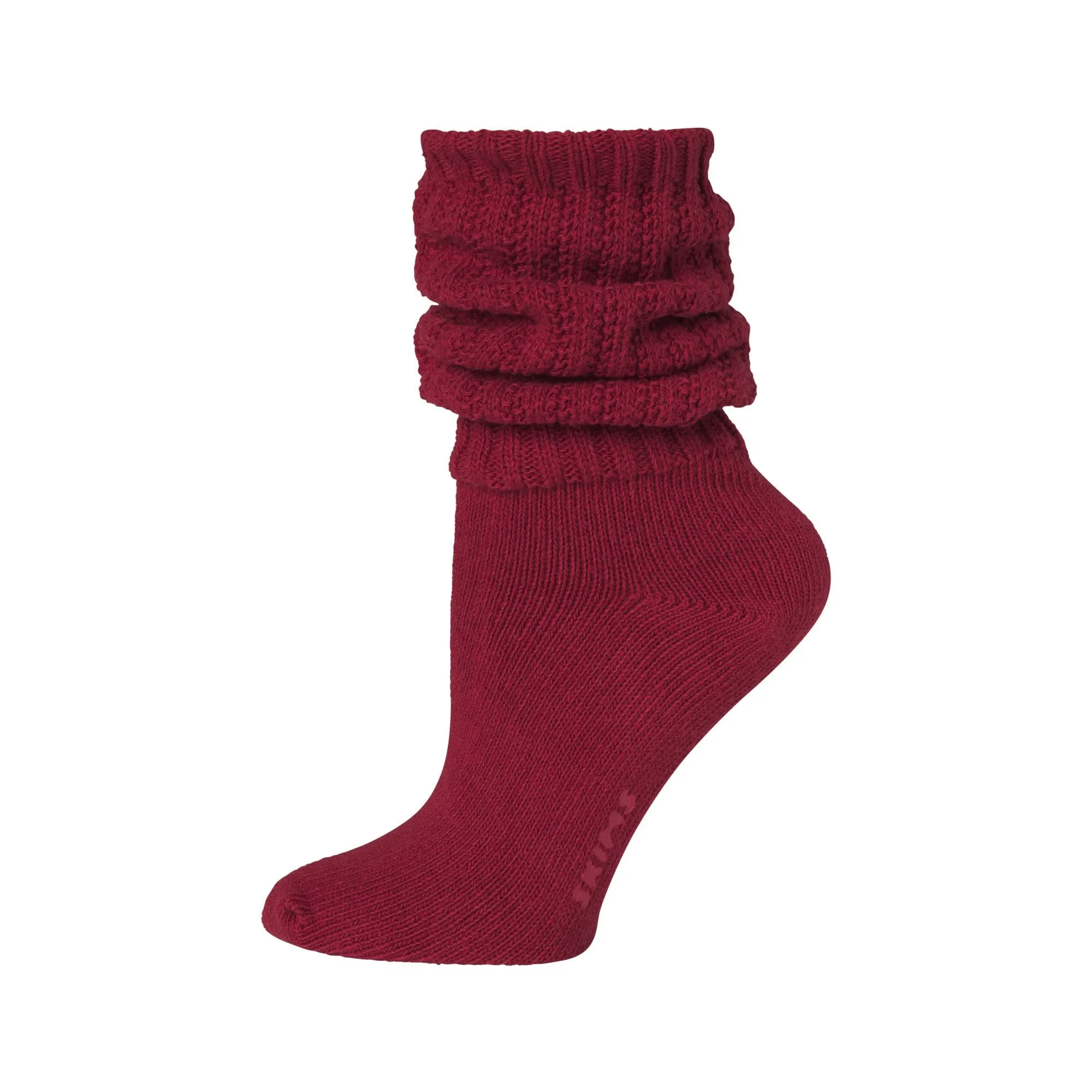 SLOUCHY CABLE SOCK | BRICK