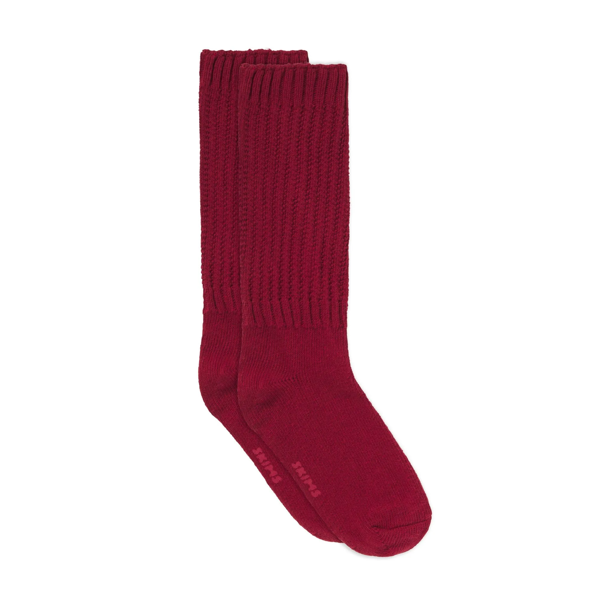 SLOUCHY CABLE SOCK | BRICK