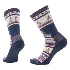 Smartwool Everyday Cozy Say It Ain't Snow Crew Socks Color: Purple Iris