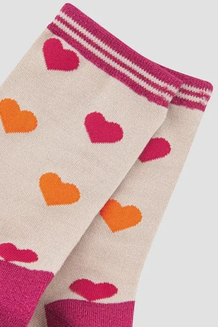 Sock Talk Bamboo Two Tone Love Heart Socks